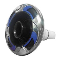 Jet Insert (5T) 5" Velocity Int Whirlpool Adjustable Directional Stainless Escutcheon, Blue Insert, Black Flange, Black Eyeball (29950-501-400)