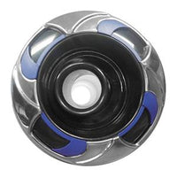Jet Insert (5T) 5" Velocity Int Whirlpool Adjustable Directional Stainless Escutcheon, Blue Insert, Black Flange, Black Eyeball (29950-501-400)