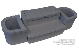 Crossover Deluxe Storage Steps and Planters Set — Grey